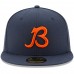 Men's Chicago Bears New Era Navy B Logo Omaha 59FIFTY Fitted Hat 2539423